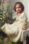 Shop_Priyanka Jain_White Chanderi Sequins, Zari Embroidered Anarkali _at_Aza_Fashions