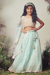 Buy_Priyanka Jain_Blue Net Sequins Embroidered Lehenga Set _at_Aza_Fashions