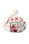 Buy_Priyanka Jain_White Embroidery Chanderi Potli Bag _at_Aza_Fashions