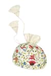 Priyanka Jain_White Embroidery Chanderi Potli Bag _Online_at_Aza_Fashions