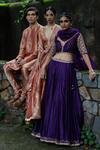 Deepthee_Purple Silk Lehenga Set_Online_at_Aza_Fashions