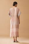 Shop_Manan_Pink Insha Handloom Linen Kaftan Dress_at_Aza_Fashions