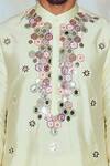 Buy_DiyaRajvvir_Yellow Cotton Silk Embroidered Straight Kurta_Online_at_Aza_Fashions
