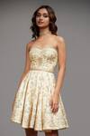 Shop_RI.Ritu Kumar_White Silk Lining Viscose Embroidery Sweetheart Neck Flared Bandeau Dress_Online_at_Aza_Fashions