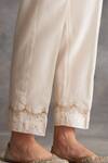 Shop_Anantaa by Roohi_White Silk Chanderi Pants For Women_Online_at_Aza_Fashions