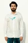 Buy_Runit Gupta_White Cotton Embroidered Shirt For Kids For Kids_at_Aza_Fashions