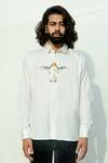 Buy_Runit Gupta_White Cotton Embroidered Shirt For Kids For Kids_at_Aza_Fashions