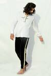 Shop_Runit Gupta_White Cotton Embroidered Shirt For Kids For Kids_at_Aza_Fashions