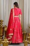 Shop_Sahil Kochhar_Pink Raw Silk Embellished Lehenga Set_at_Aza_Fashions