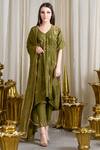 Buy_Sahil Kochhar_Green Embroidered Kurta Set For Women_Online_at_Aza_Fashions
