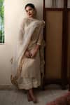 Buy_Priyanka Raajiv_Off White Chanderi Kurta Palazzo Set_at_Aza_Fashions