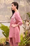 Buy Linen Bloom Pink 100% Linen Round Asymmetric Tunic at Aza Fashions Buy_Linen Bloom_Pink 100% Linen Round Asymmetric Tunic _at_Aza_Fashions