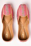 Buy_Swati Vijaivargie_Pink Modal Silk Handcrafted Juttis _at_Aza_Fashions