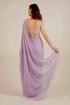 Shop_Rina Dhaka_Purple Georgette Embroidered Saree With Blouse_at_Aza_Fashions