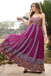 Shop Pooja Rajgarhia Gupta Purple Georgette Sweetheart Neck Embroidered Anarkali at Aza Fashions Shop_Pooja Rajgarhia Gupta_Purple Georgette Sweetheart Neck Embroidered Anarkali _at_Aza_Fashions
