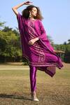 Buy Pooja Rajgarhia Gupta Purple Georgette, Modal Satin Round Printed Kurta And Pant Set at Aza Fashions Buy_Pooja Rajgarhia Gupta_Purple Georgette, Modal Satin Round Printed Kurta And Pant Set _at_Aza_Fashions