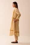 JAYATI GOENKA Beige Upcycled Cotton Mandarin Collar Upcylced Checkered Kurta Online at Aza Fashions JAYATI GOENKA_Beige Upcycled Cotton Mandarin Collar Upcylced Checkered Kurta _Online_at_Aza_Fashions
