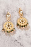 Shop_Auraa Trends_Gold Plated Diamonds, Stones Floral Kundan Necklace Set _Online_at_Aza_Fashions