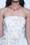 Buy_SHRIYA SOM_White Bandeau Floral Embroidered Dress  _Online_at_Aza_Fashions