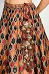 Shop_Moledro_Multi Color Chanderi Silk, Dupion, Kota Dupatta Zahara Printed Lehenga Set _Online_at_Aza_Fashions