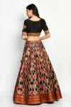 Shop_Moledro_Multi Color Chanderi Silk, Dupion, Kota Dupatta Zahara Printed Lehenga Set _at_Aza_Fashions