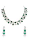 Buy_Auraa Trends_Crystal Choker Jewellery Set_at_Aza_Fashions