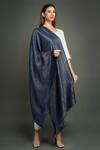 Dusala_Blue Pashmina Stole _Online_at_Aza_Fashions