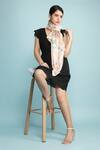 Dusala_White Silk Printed Scarf_Online_at_Aza_Fashions
