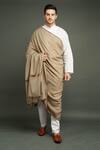 Buy_DUSALA_Beige Pashmina Shawl_at_Aza_Fashions