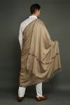 Shop_DUSALA_Beige Pashmina Shawl_at_Aza_Fashions
