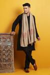 Buy_Dusala_Beige Handwoven Pashmina Shawl_at_Aza_Fashions