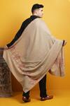Shop_Dusala_Beige Handwoven Pashmina Shawl_at_Aza_Fashions