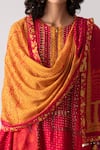 Shop_ASEEM KAPOOR_Yellow Natural Crepe Silk Kinara Printed Tassel Dupatta  _Online_at_Aza_Fashions