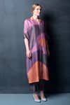 Clos Purple Dupion Silk Abstract Shirt Collar Print Kurta And Pant Set Online at Aza Fashions Clos_Purple Dupion Silk Abstract Shirt Collar Print Kurta And Pant Set _Online_at_Aza_Fashions