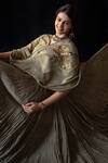Shop_Nini Mishra_Grey Tissue Silk Embroidered Dupatta_at_Aza_Fashions