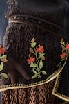 Shop_Nini Mishra_Black Tissue Silk Organza Embroidered Dupatta_at_Aza_Fashions