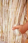 Shop_Little Luxury_Multi Color Linen, Cotton Sequins Striped Kurta Set _Online_at_Aza_Fashions