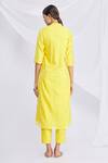 Shop_Naintara Bajaj_Yellow Silk Kurta And Pant Set_at_Aza_Fashions