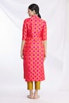 Shop_Naintara Bajaj_Pink Silk Kurta And Pant Set_at_Aza_Fashions