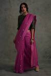 Charkhee_Pink Chanderi Round Embroidered Saree With Blouse  _Online_at_Aza_Fashions