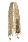 Lovetobag_Gold Embroidered Dysis Soft Pouch _Online_at_Aza_Fashions