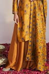 Buy_Drishti & Zahabia_Yellow Dupion Silk Embroidery Round Floral Print Kurta Set _Online_at_Aza_Fashions