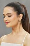 Shop_MINAKI_Multi Color Stones Chain Pattern Embellished Earrings _Online_at_Aza_Fashions
