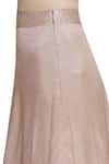 Buy_Eclat By Prerika Jalan_Pink V Neck Silk Chanderi Skirt Saree Set _Online_at_Aza_Fashions