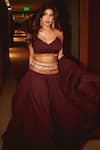 Buy Tarun Tahiliani Purple Lehenga Shot Chiffon V Neck Layered And Blouse Set at Aza Fashions Buy_Tarun Tahiliani_Purple Lehenga Shot Chiffon V Neck Layered And Blouse Set_at_Aza_Fashions