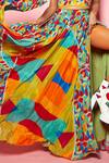 Buy_Eshaa Amiin_Multi Color Crepe Geometric Pattern Flared Skirt_Online_at_Aza_Fashions