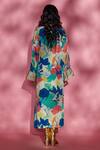 Shop_Esha L Amin_Multi Color Silk Crepe And Embroidery Floral & Sequin Long Kurta _at_Aza_Fashions