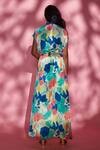 Shop_Esha L Amin_Multi Color Silk Crepe Floral Long Skirt _at_Aza_Fashions