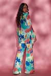 Shop_Esha L Amin_Multi Color Modal And Butter Crepe Floral Palazzo _at_Aza_Fashions