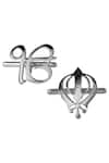 Shop_Eina Ahluwalia_Sterling Bullet Back Cufflinks _at_Aza_Fashions